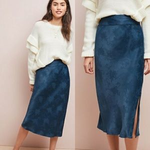 Anthropologie Adelyn floral midi skirt